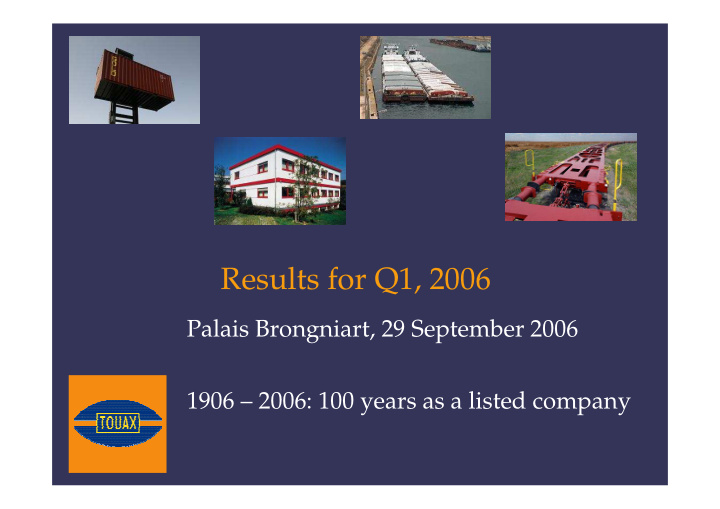 results for q1 2006