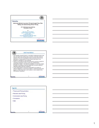 1  Three-Level Insurance Pricing Architect I n general, the overall insurance pricing scheme can be