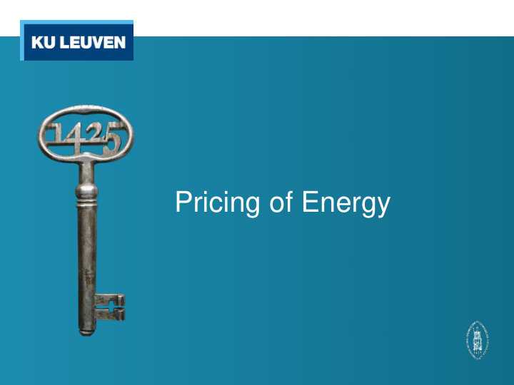 pricing of energy overall scope