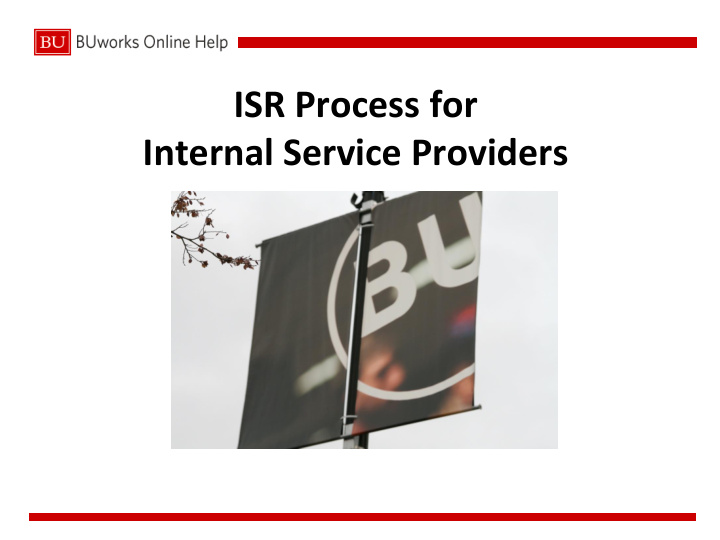 internal service providers course outline