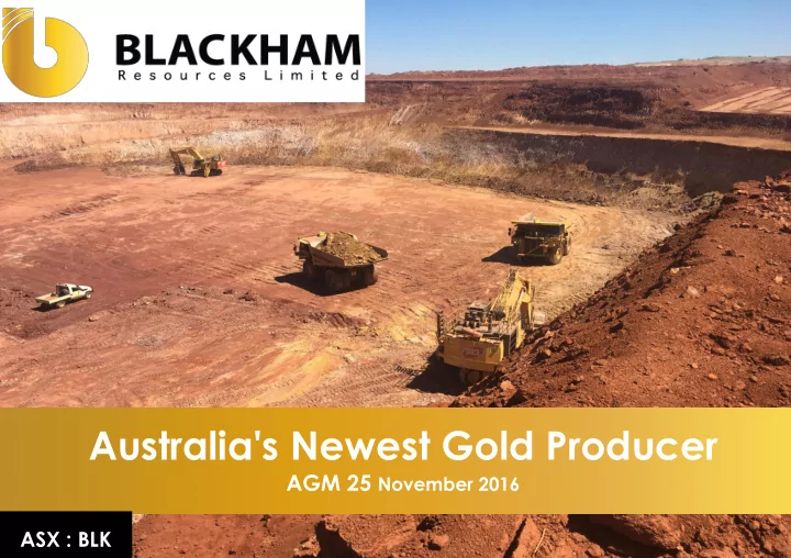 australia s newest gold producer