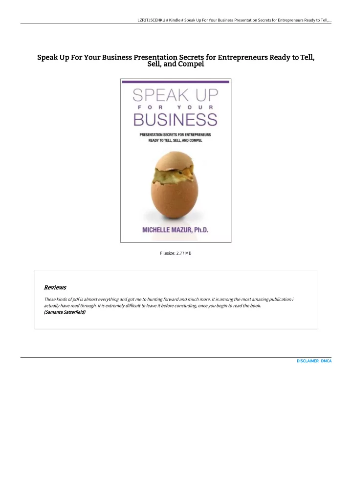 speak up for your business presentation secrets for