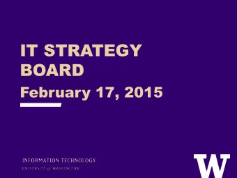BOARD  February 17, 2015  AGENDA &gt; Call to Order &gt; Network Infrastructure 20/20 Vision &gt;