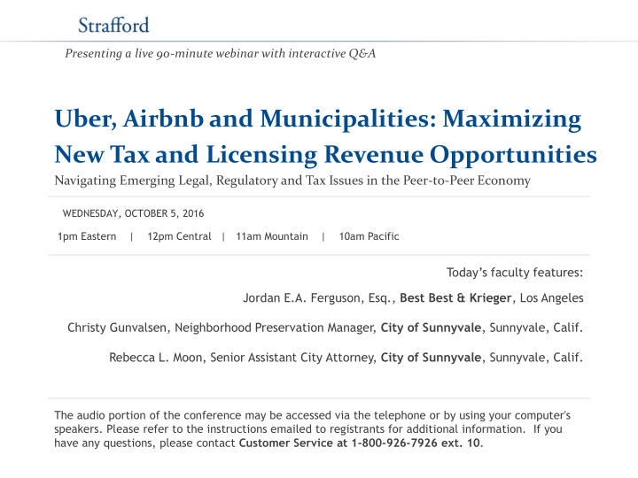new tax and licensing revenue opportunities