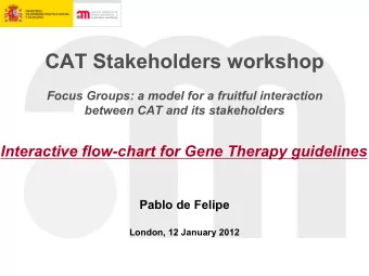 CAT Stakeholders workshop  Focus Groups: a model for a fruitful interaction  between CAT and its