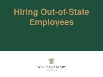Employees  Agenda  Policy  Process  Examples  Questions  2  Policy  Out of State