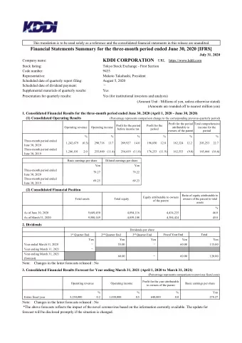 Notes  (1) Changes in significant consolidated subsidiaries (which resulted in changes in scope of