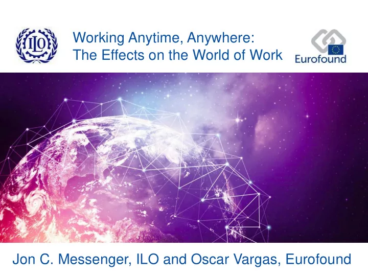 working anytime anywhere the effects on the world of work