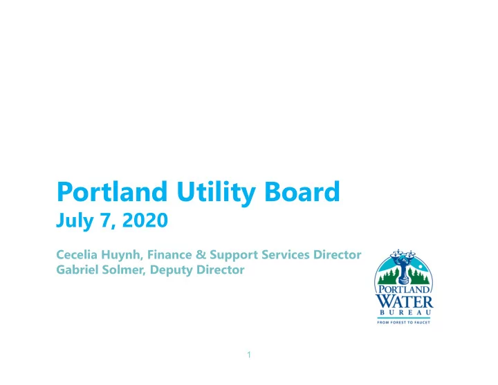 portland utility board