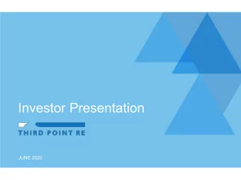 Investor Presentation  JUNE 2020  For Information Purposes Only  CAUTIONARY STATEMENT REGARDING