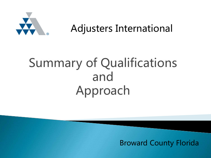 summary of qualifications and approach