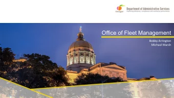 Office of Fleet Management  Bobby Arrington  Michael Marsh  Bobby Arrington  2  Fleet Days Atlanta