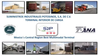 SUMINISTROS INDUSTRIALES POTOSINOS, S.A. DE C.V.  TERMINAL INTERIOR DE CARGA  Mexicos Central