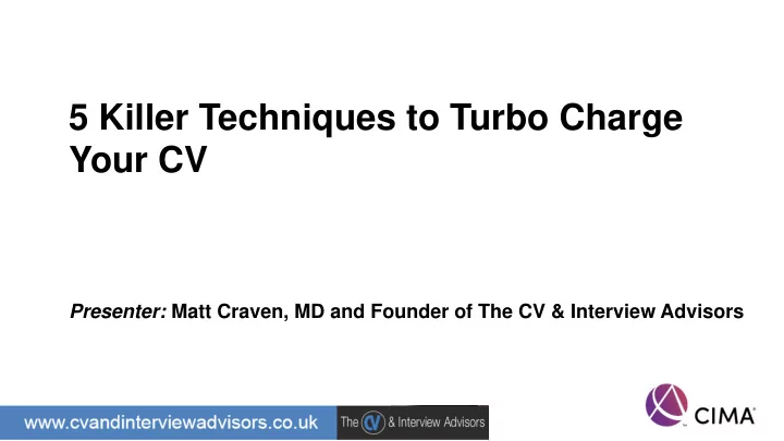 5 killer techniques to turbo charge