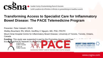 Transforming Access to Specialist Care for Inflammatory  Bowel Disease: The PACE Telemedicine