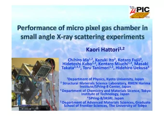 OUTLINE  OUTLINE  Development of detectors for structural  Development of detectors for