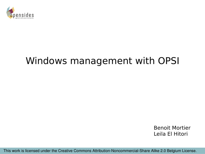 windows management with opsi