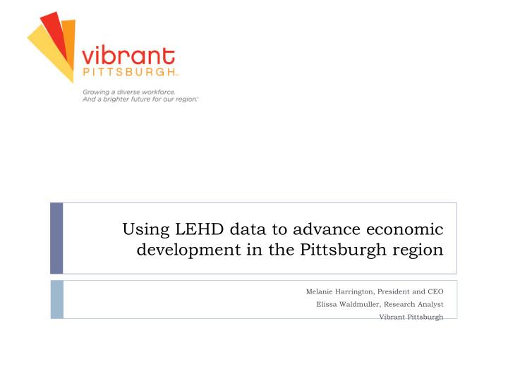 using lehd data to advance economic development in the
