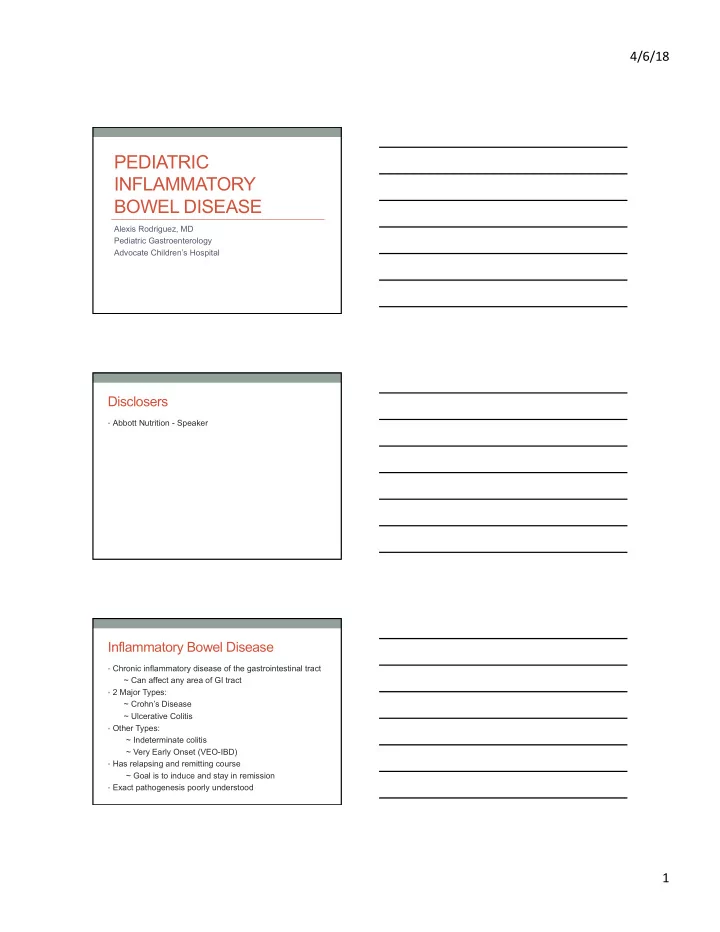 pediatric inflammatory