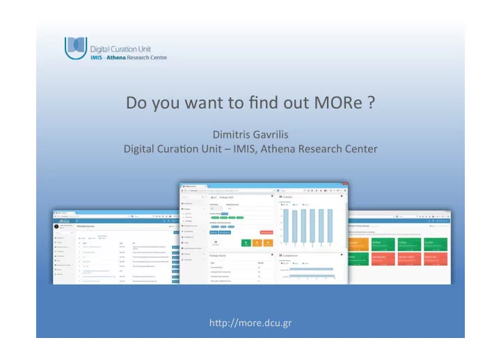 do you want to find out more