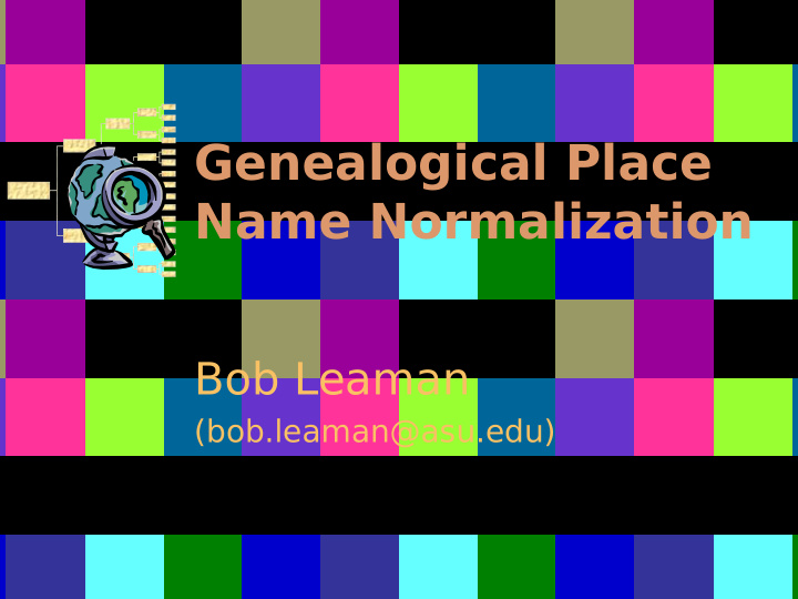 genealogical place name normalization