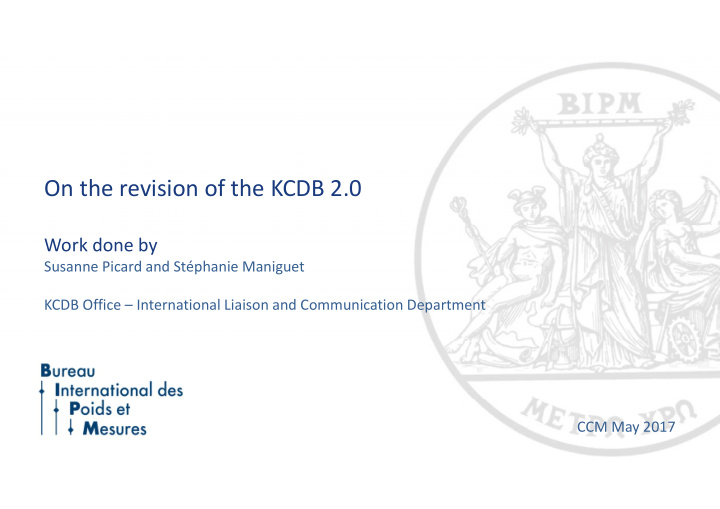 on the revision of the kcdb 2 0