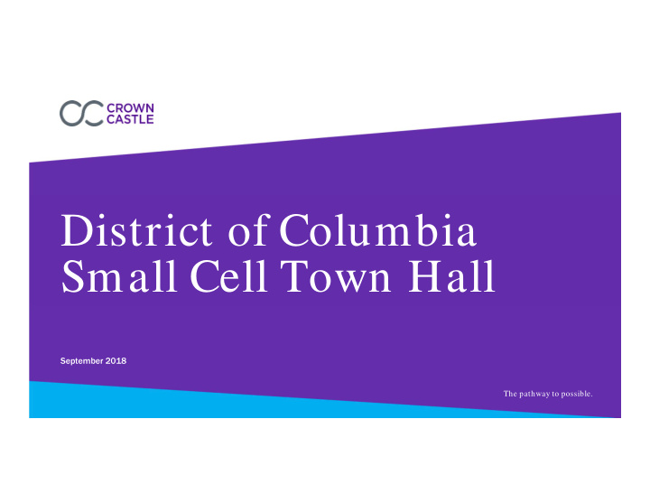 district of columbia small cell town hall
