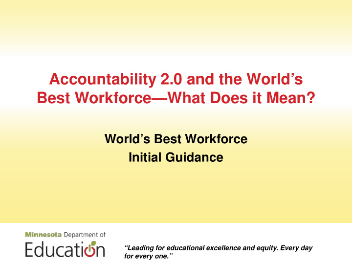 accountability 2 0 and the world s best workforce what