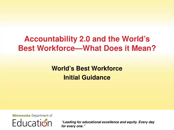 accountability 2 0 and the world s best workforce what