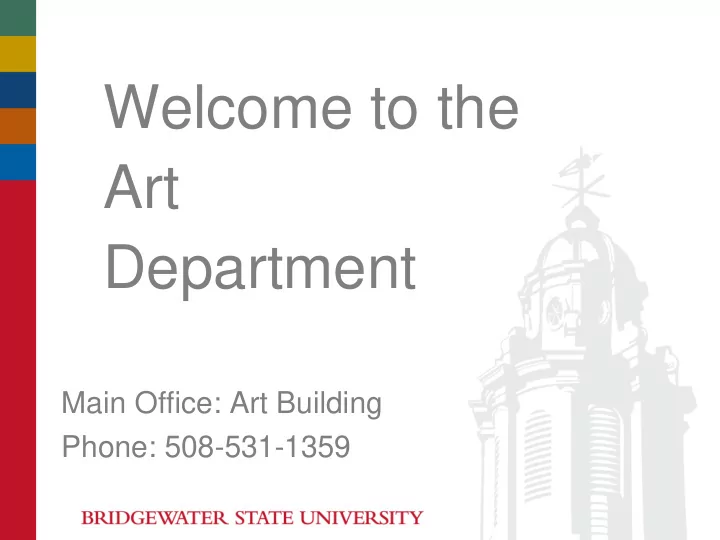 welcome to the art department