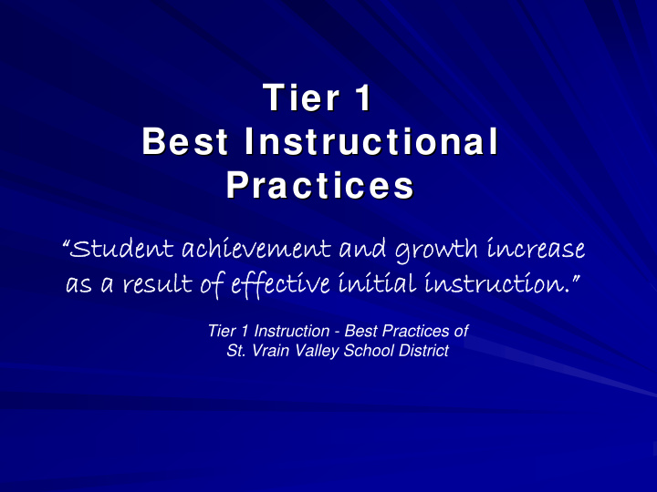 tier 1 tier 1 best instructional best instructional