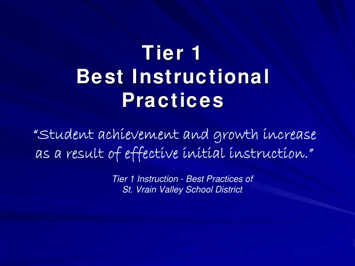 tier 1 tier 1 best instructional best instructional