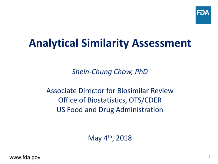 analytical similarity assessment