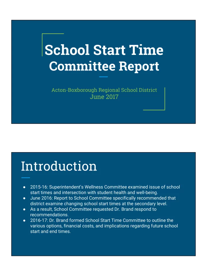 school start time
