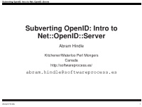 subverting openid intro to net openid server