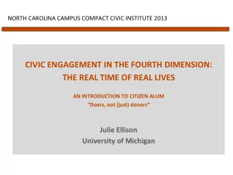 Julie  Ellison    University  of  Michigan          NORTH  CAROLINA