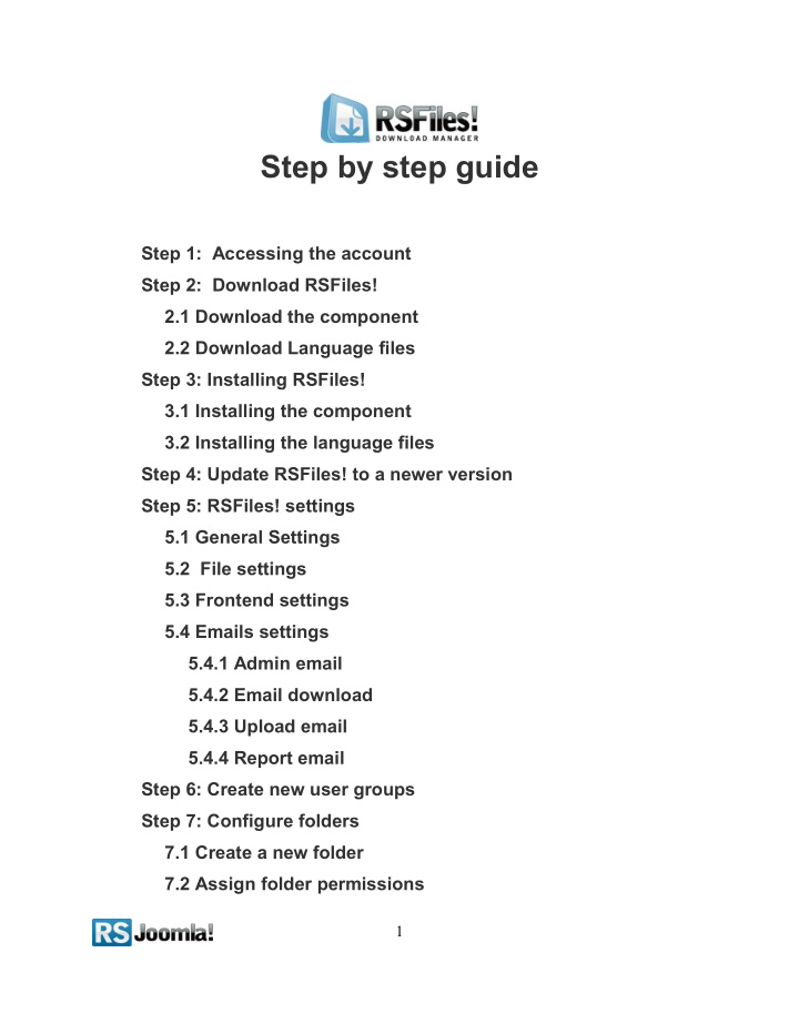step by step guide