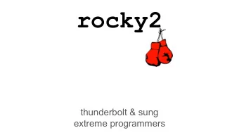 rocky2  thunderbolt &amp; sung  extreme programmers  Goal  A way to interact with the Pure Data