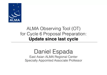Daniel Espada  East Asian ALMA Regional Center  Specially Appointed Associate Professor  1) JAVA