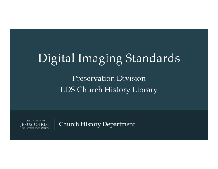 digital imaging standards