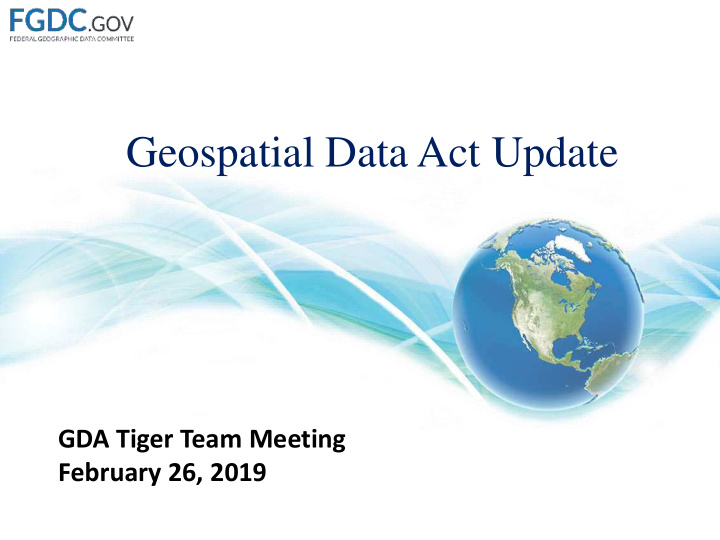 geospatial data act update