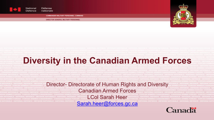 diversity in the canadian armed forces