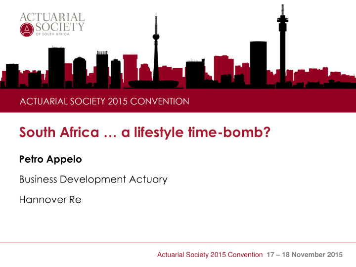south africa a lifestyle time bomb