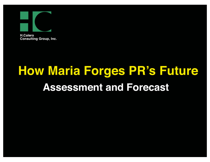 how maria forges pr s future