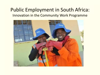 Employment: At the interface between social  and economic policy    Employment is the critical