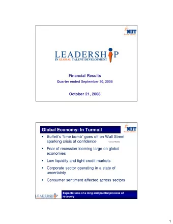 Global Economy: In Turmoil    Buffetts time bomb goes off on Wall Street sparking