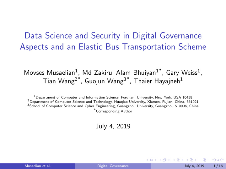 data science and security in digital governance aspects