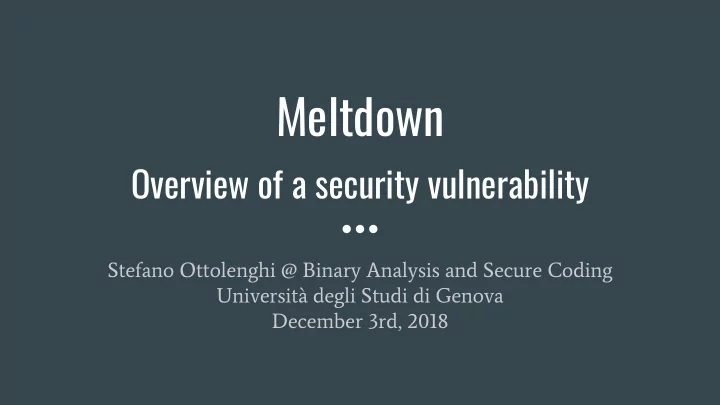 meltdown