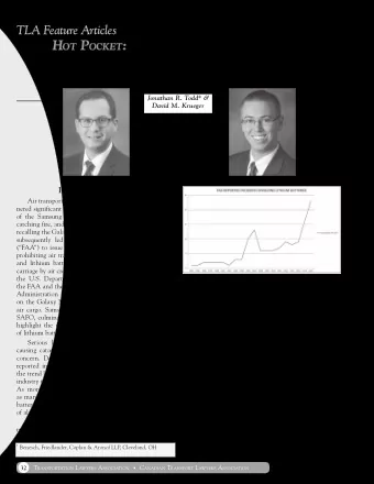 H IGHLIGHTS R ISK OF L ITHIUM B ATTERIES D URING A IR T RANSPORTATION  Jonathan R. Todd* &amp;