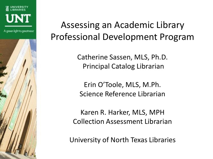 assessing an academic library professional development